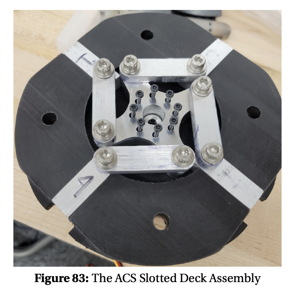 ACS slotted deck assembly on a workbench